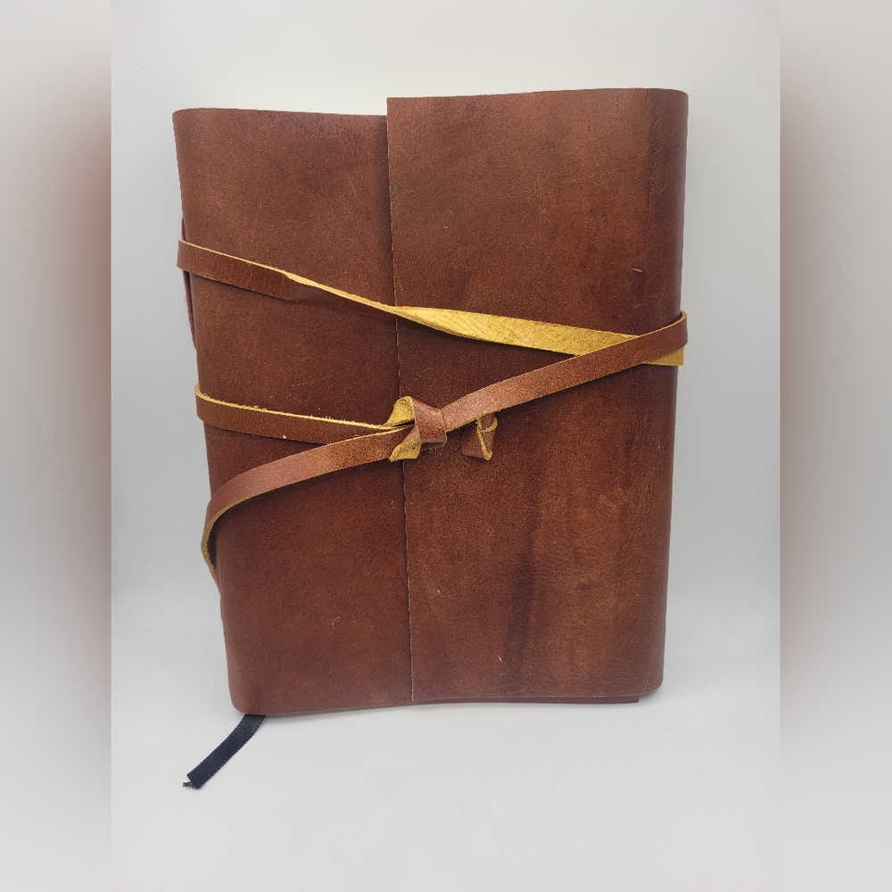 Brown Leather Wrap Journal